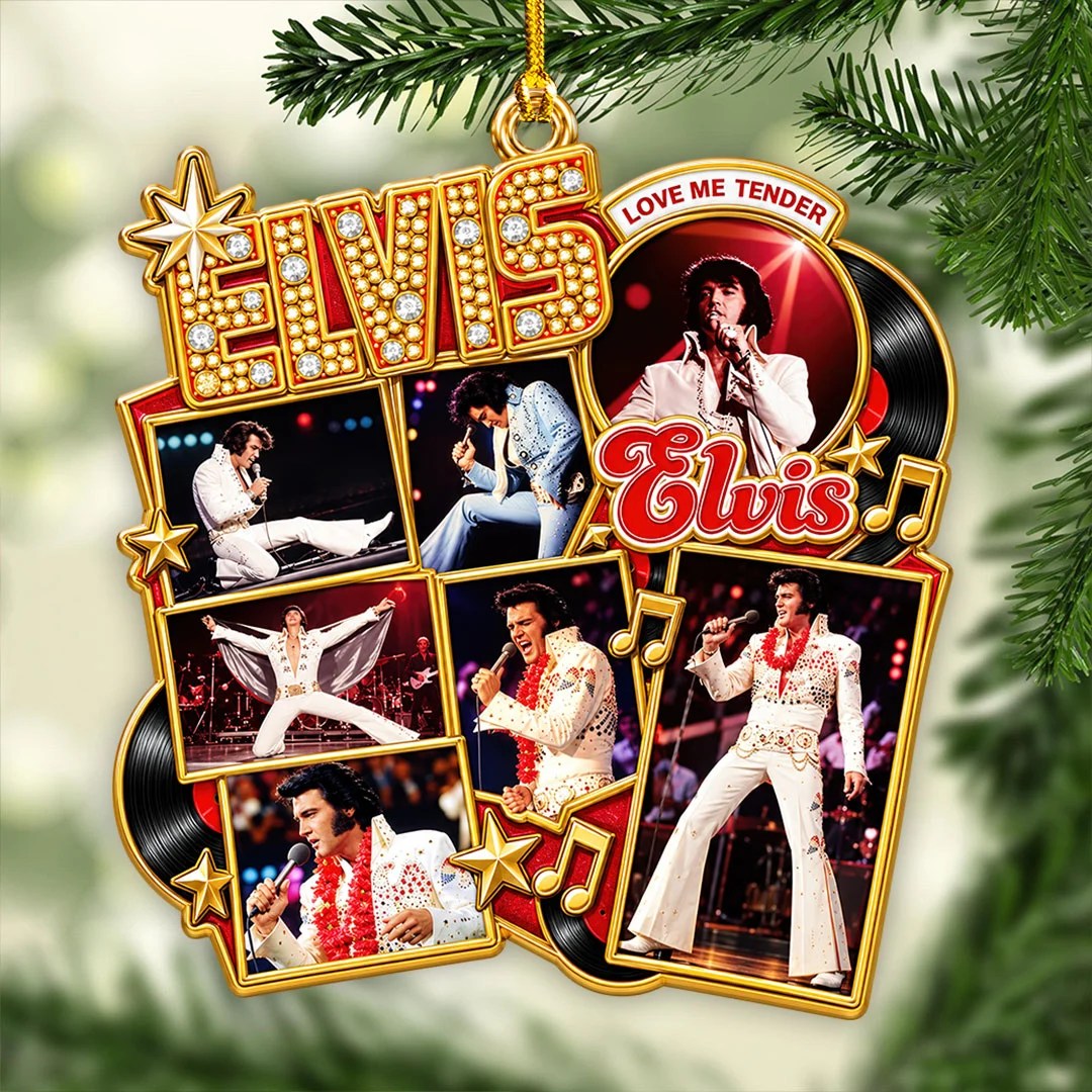Elvis Presley Custom Shape 2-side Printed Acrylic Ornament – HOATT21539