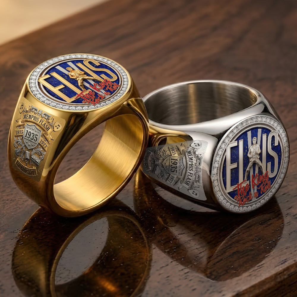 Elvis Presley 3D Engraved Ring – TMTHU6924