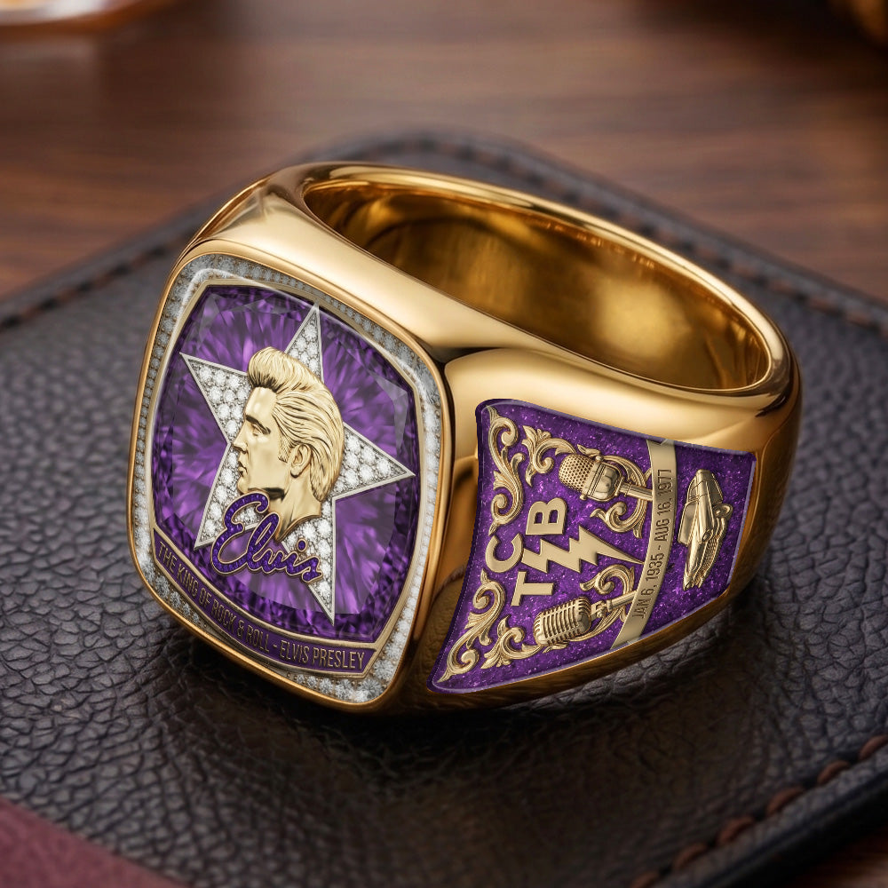Elvis Presley 3D Engraved Ring – TMTHU6995