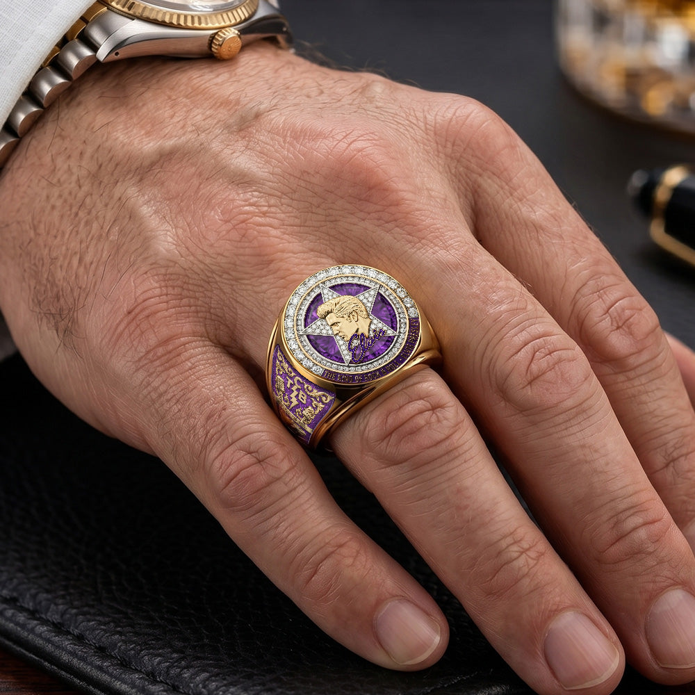 Elvis Presley 3D Engraved Ring – TMTHU6995