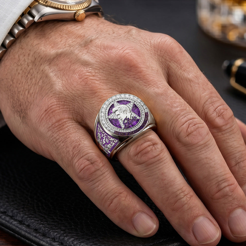 Elvis Presley 3D Engraved Ring – TMTHU6995