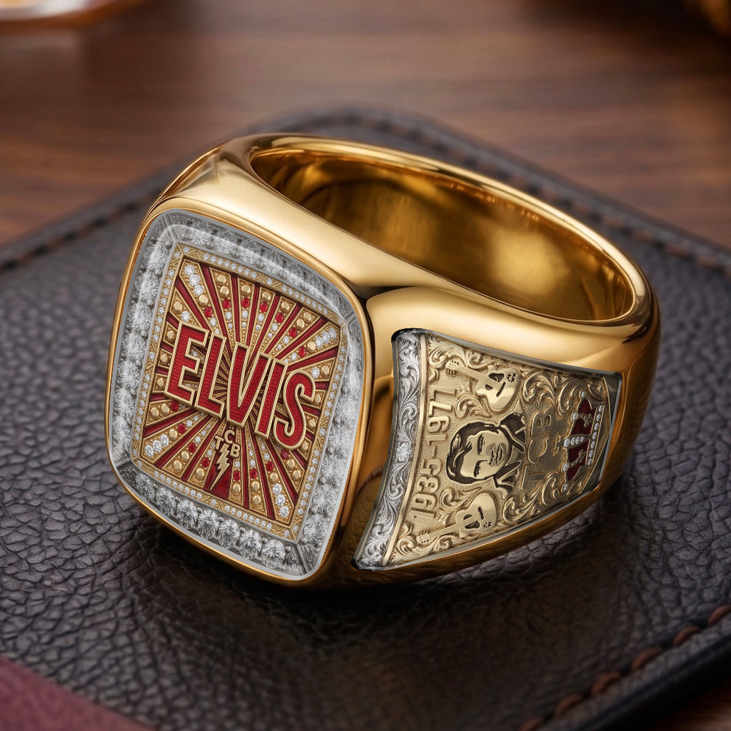 Elvis Presley 3D Engraved Ring – TMTHU7327