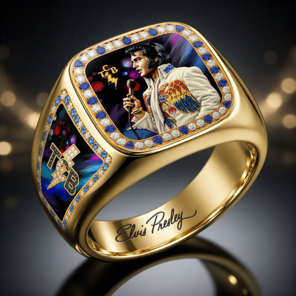 Elvis Presley 3D Engraved Ring – HOATT19281