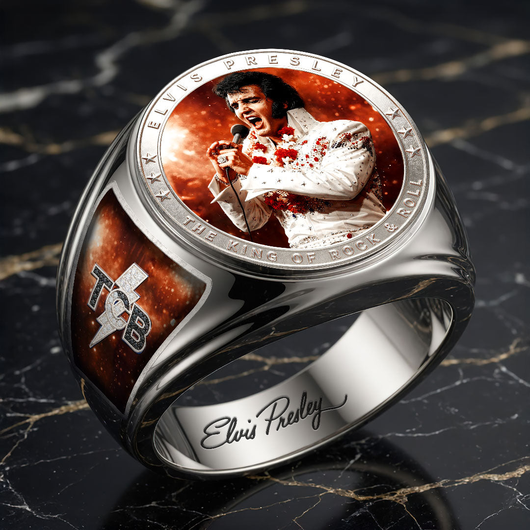 Elvis Presley 3D Engraved Ring – HOATT19282