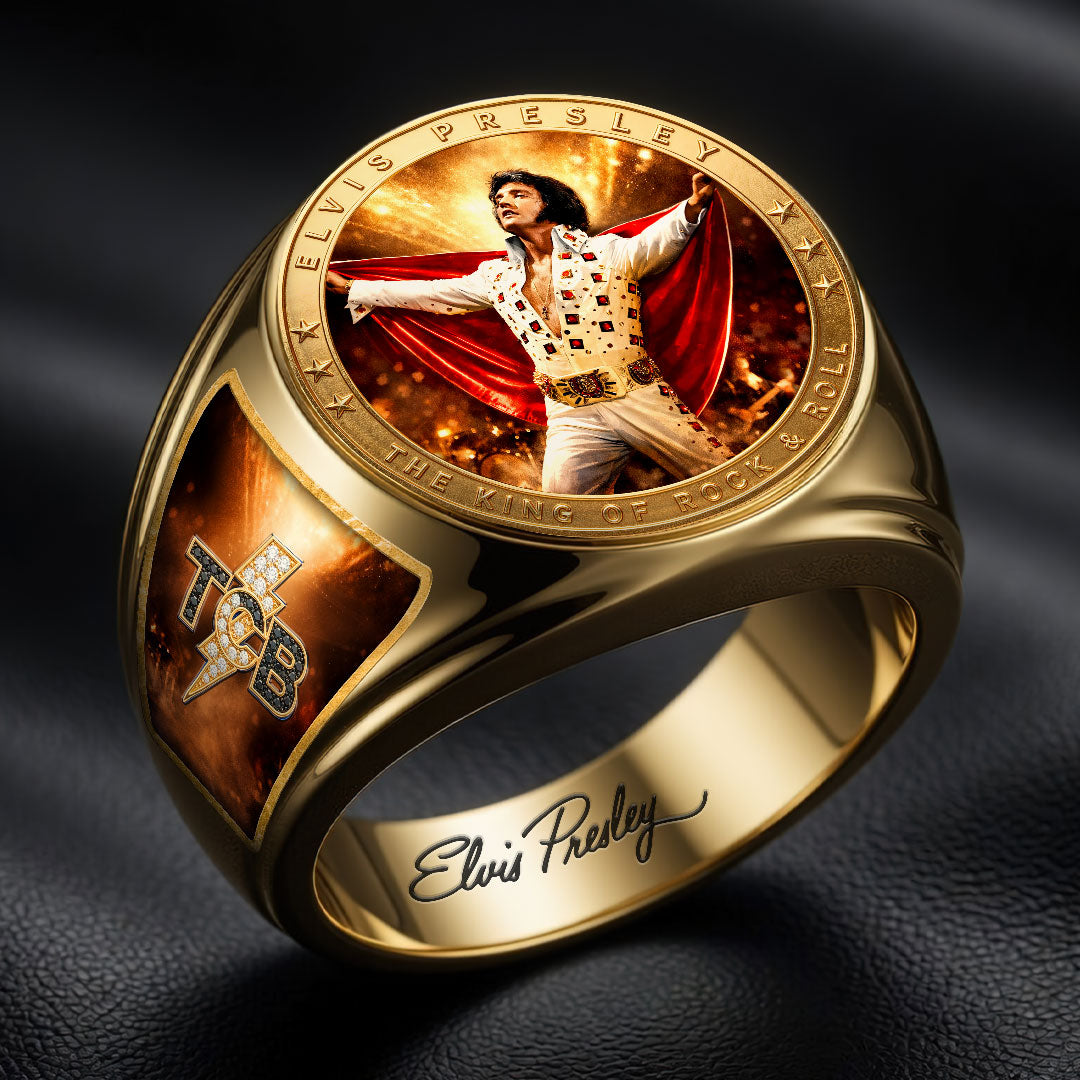 Elvis Presley 3D Engraved Ring – HOATT19283