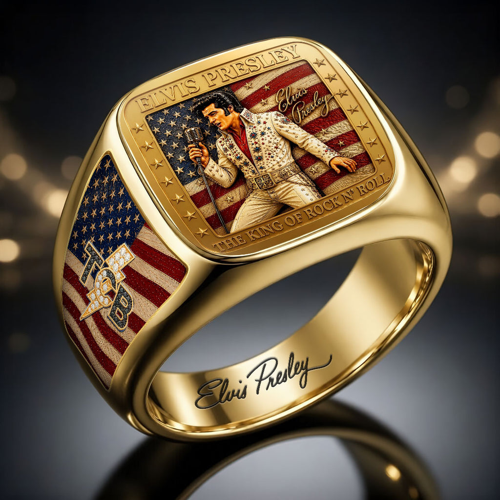 Elvis Presley 3D Engraved Ring – HOATT19333