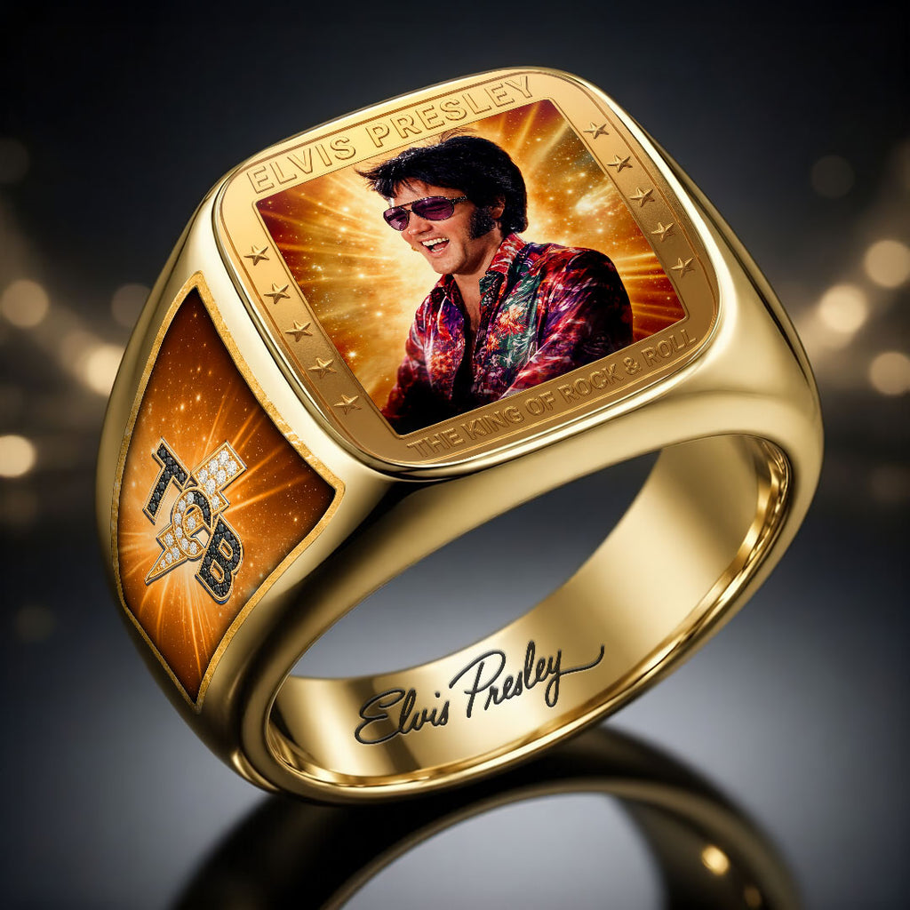 Elvis Presley 3D Engraved Ring – HOATT19335