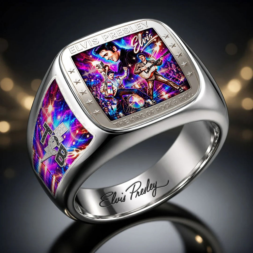 Elvis Presley 3D Engraved Ring – HOATT21672