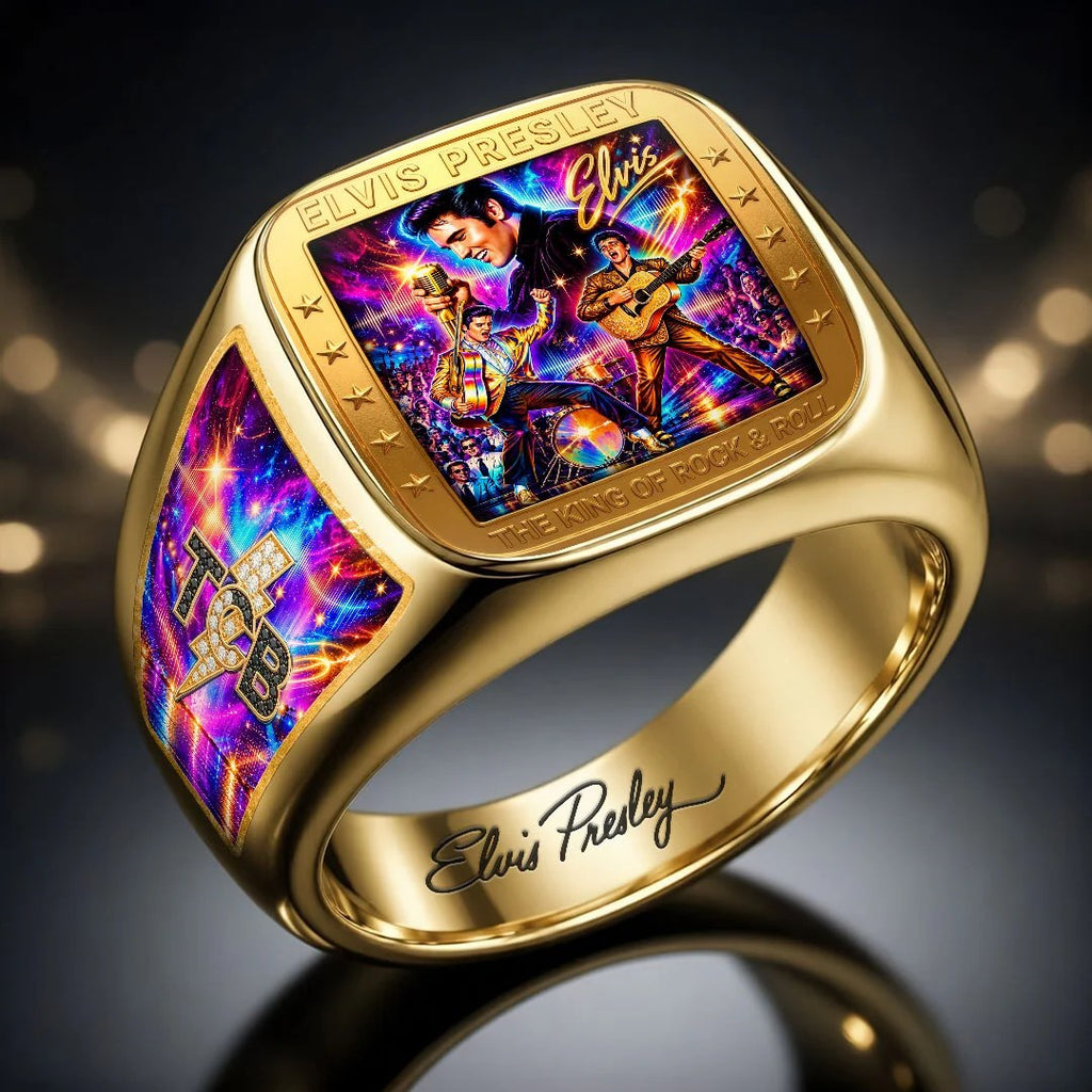 Elvis Presley 3D Engraved Ring – HOATT21672