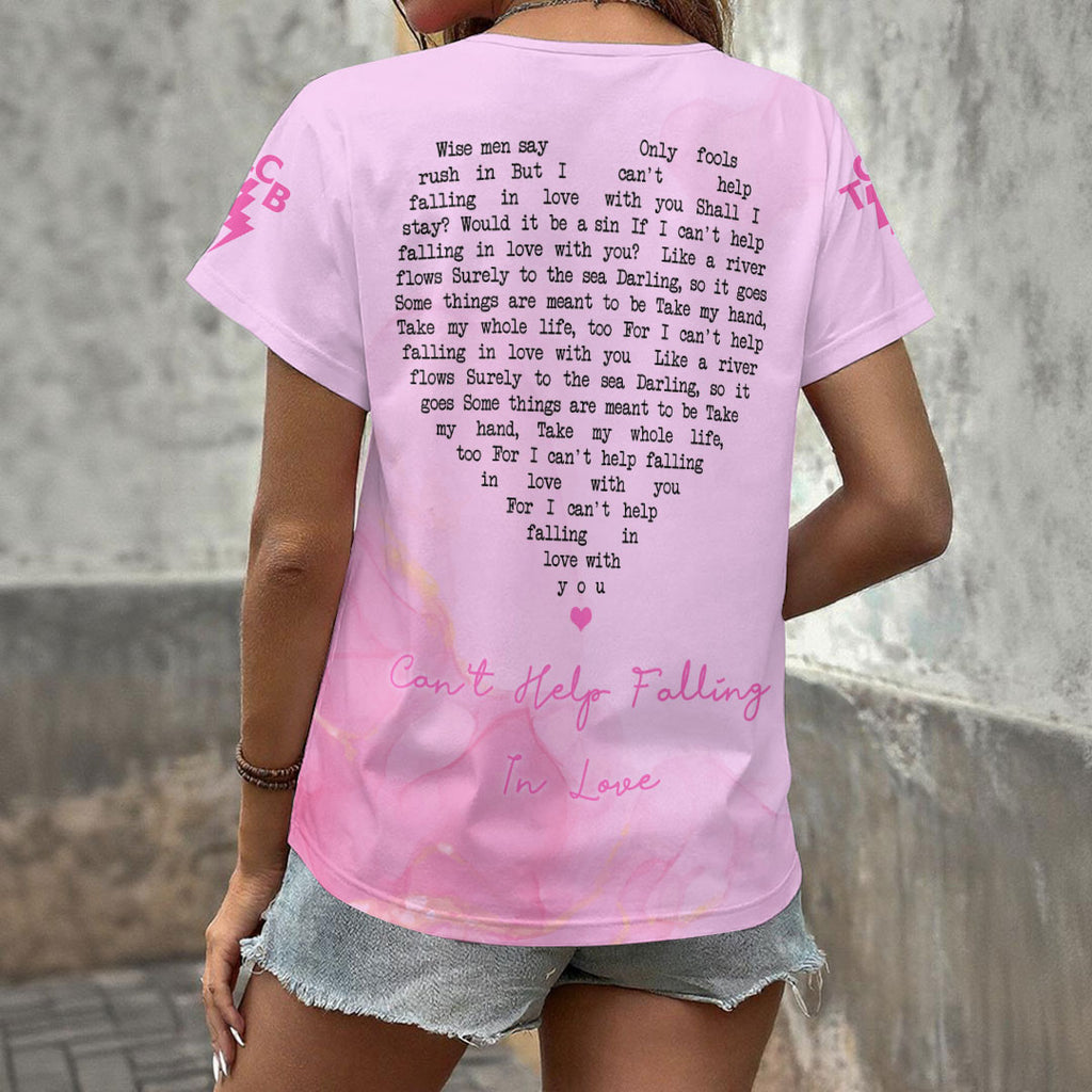 Elvis Presley 3D Women's V-Neck T-Shirt – HOATT18820