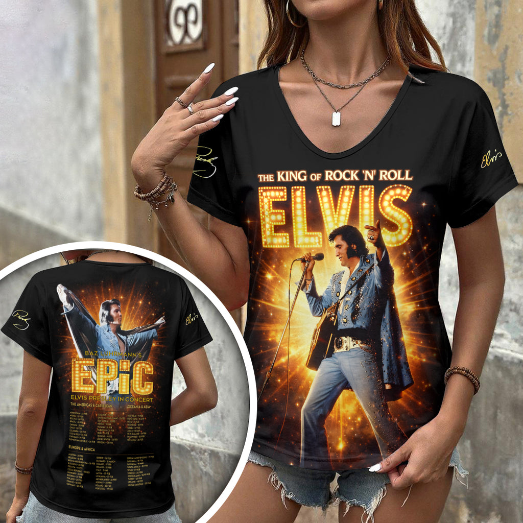 Elvis Presley Short Sleeve Button-Down Shirt – VANDH 889