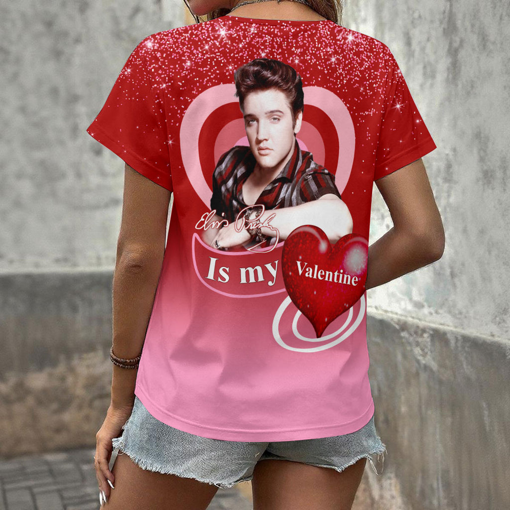 Elvis Presley 3D Women's V-Neck T-Shirt – GNE6831