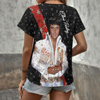 Elvis Presley 3D Women's V-Neck T-Shirt – HOATT17502