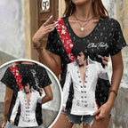 Elvis Presley 3D Women's V-Neck T-Shirt – HOATT17618
