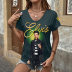 Elvis Presley 3D Women's V-Neck T-Shirt – HOATT18372