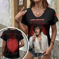 Elvis Presley 3D Women's V-Neck T-Shirt – HOATT18856