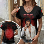 Elvis Presley 3D Women's V-Neck T-Shirt – HOATT18856