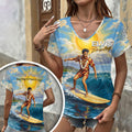 Elvis Presley 3D Women's V-Neck T-Shirt – HOATT19001