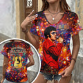Elvis Presley 3D Women's V-Neck T-Shirt – HOATT21277