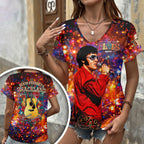 Elvis Presley 3D Women's V-Neck T-Shirt – HOATT21277