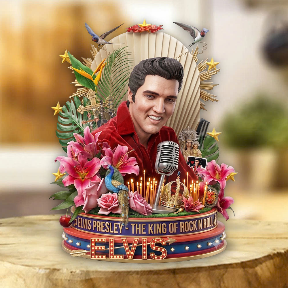 Elvis Presley Custom Shape Acrylic Plaque – TMTHU7336