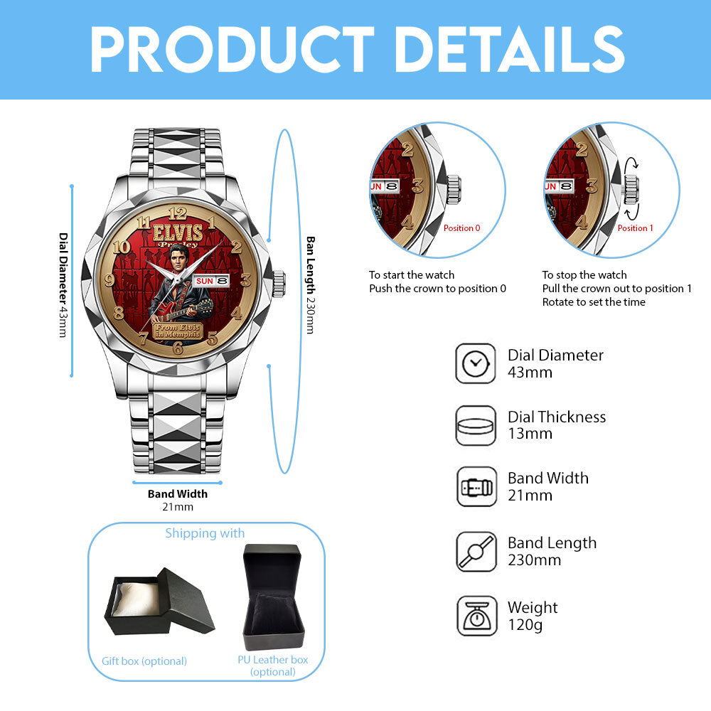 Elvis Presley Alloy Luxury Quartz Watch – TMTHU6293