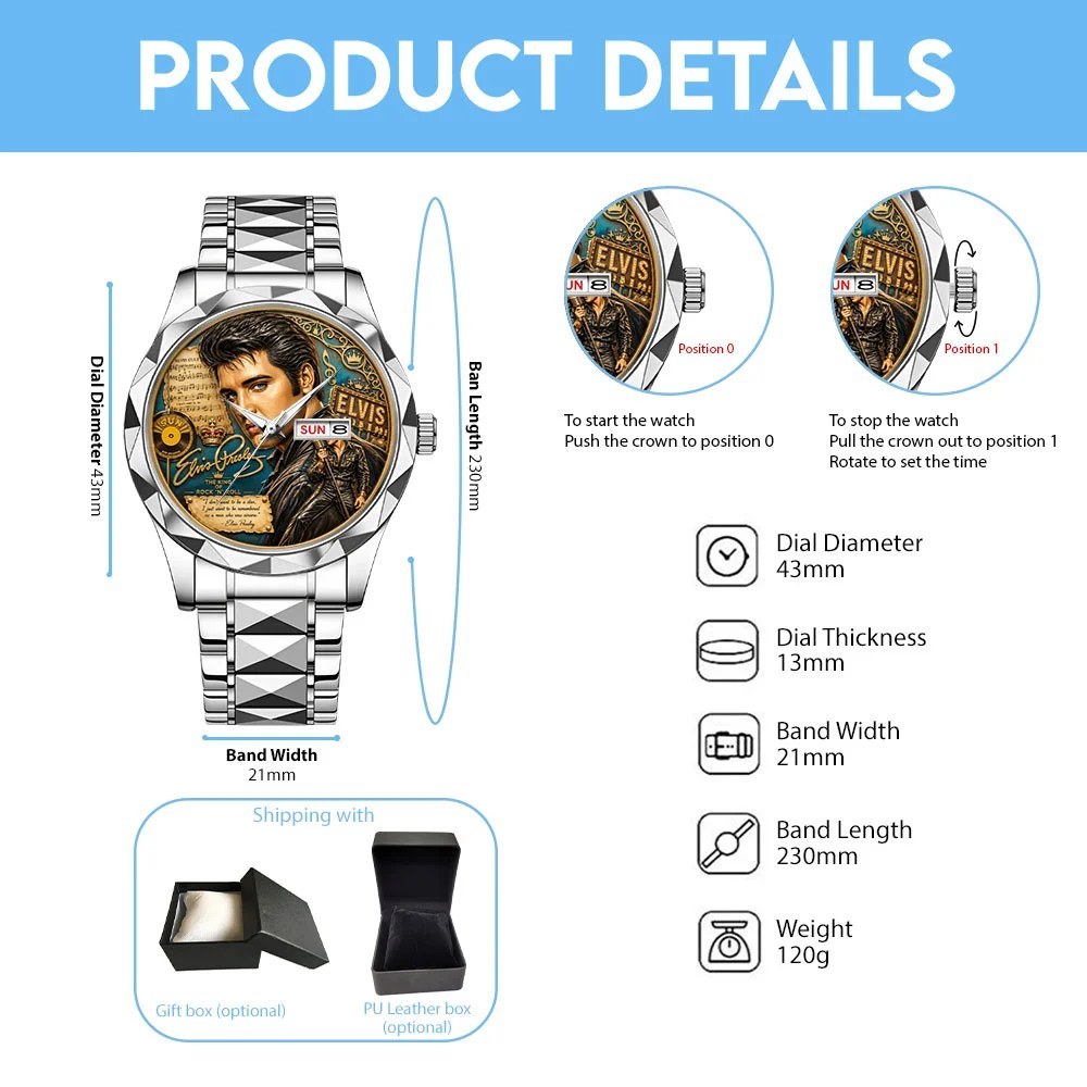 Elvis Presley Alloy Luxury Quartz Watch – MAITM15339