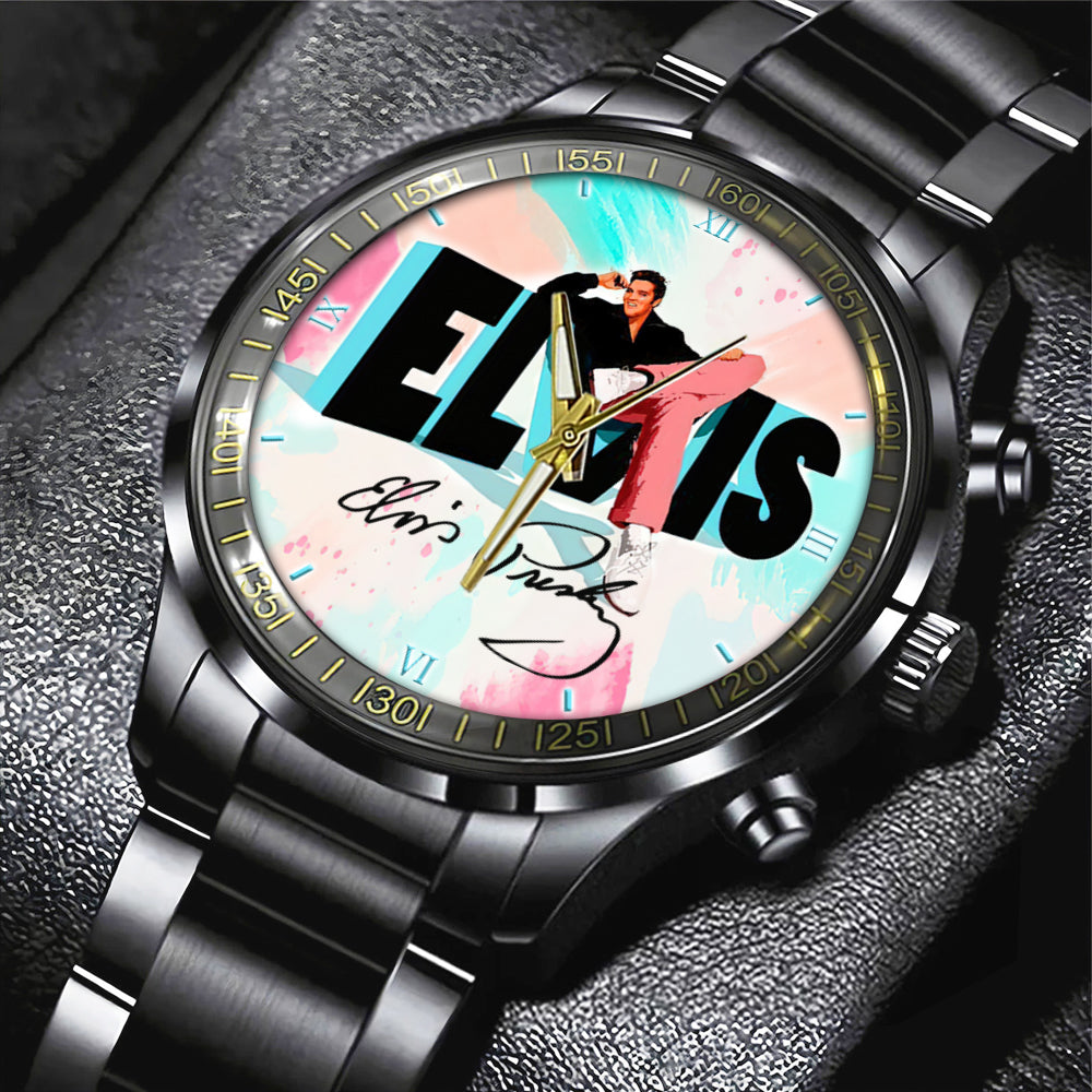 Elvis Presley Black Stainless Steel Watch – GNE 253