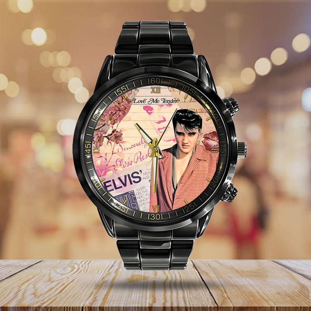 Elvis Presley Black Stainless Steel Watch – GNE 287