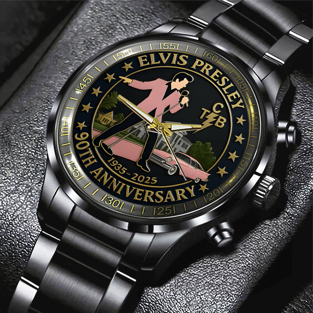 Elvis Presley Black Stainless Steel Watch – MAITM12702