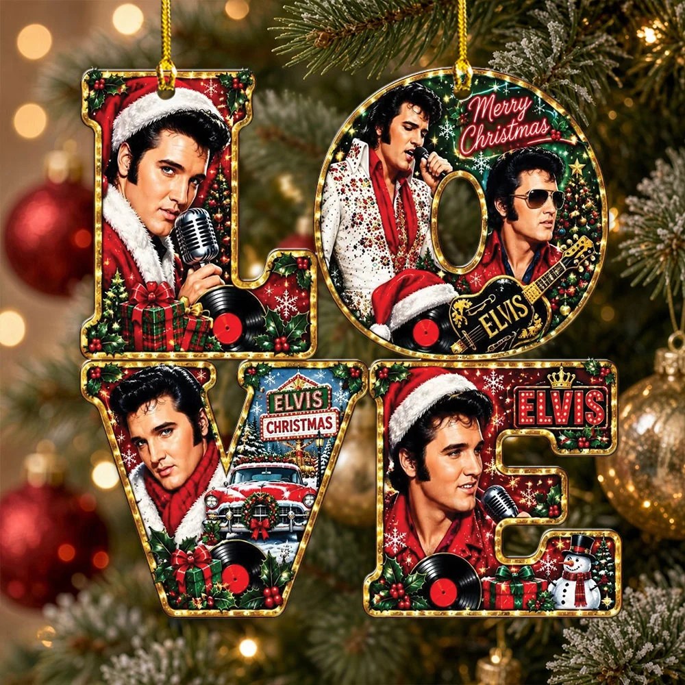Elvis Presley Custom Shape 1-side Printed Acrylic Ornament – MAITM15323