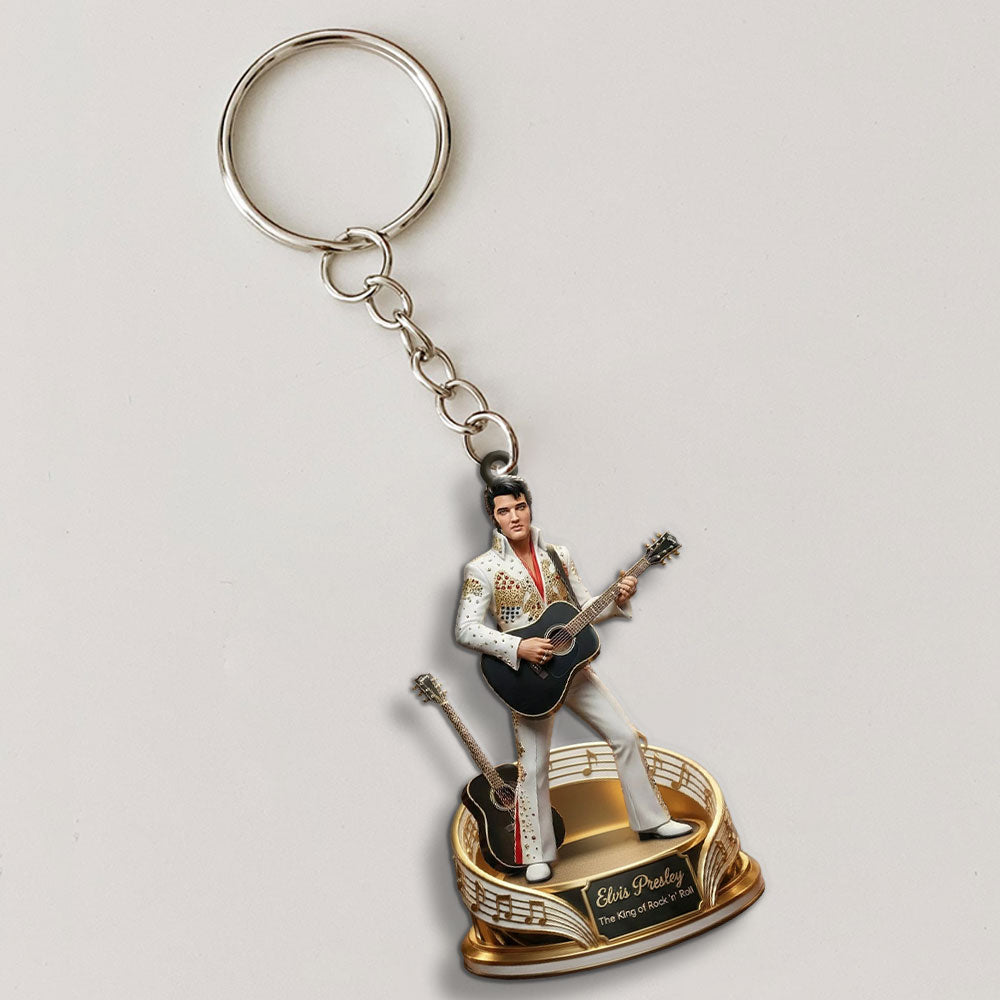 Elvis Presley Custom Shape 2-sided Keychain – MAITM14879