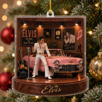 Elvis Presley Custom Shape 2-side Printed Acrylic Ornament – MAITM15298