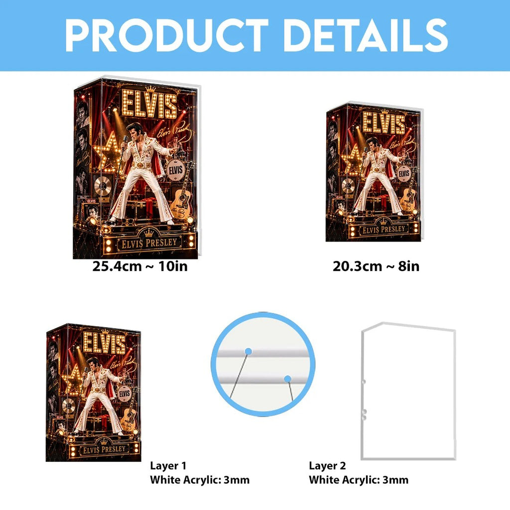 Elvis Presley Custom Shape Acrylic Light Box – TANTN25968