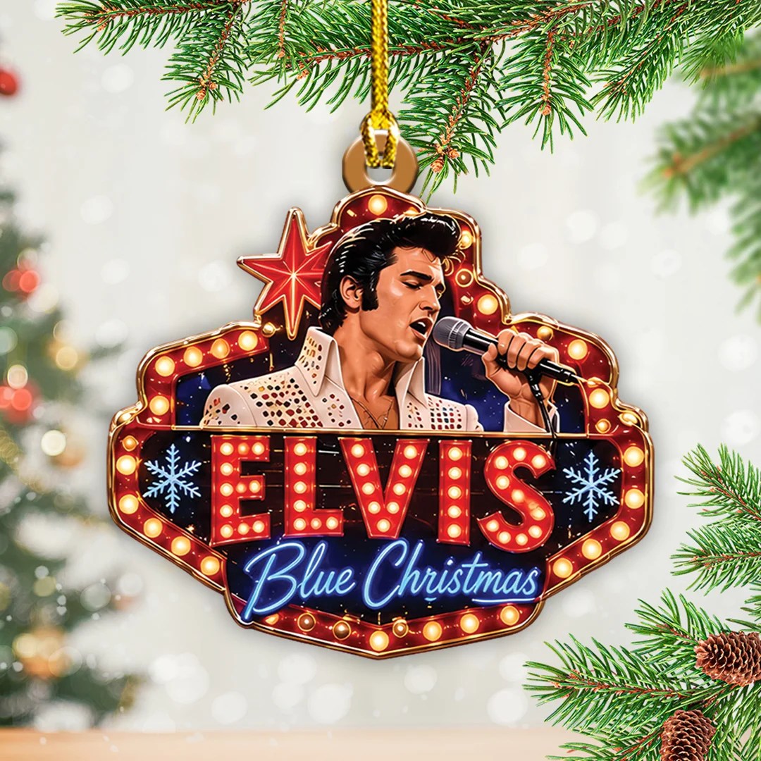6PCS Elvis Presley Custom Shape 2-Side Printed Acrylic Ornament – TANTN26039
