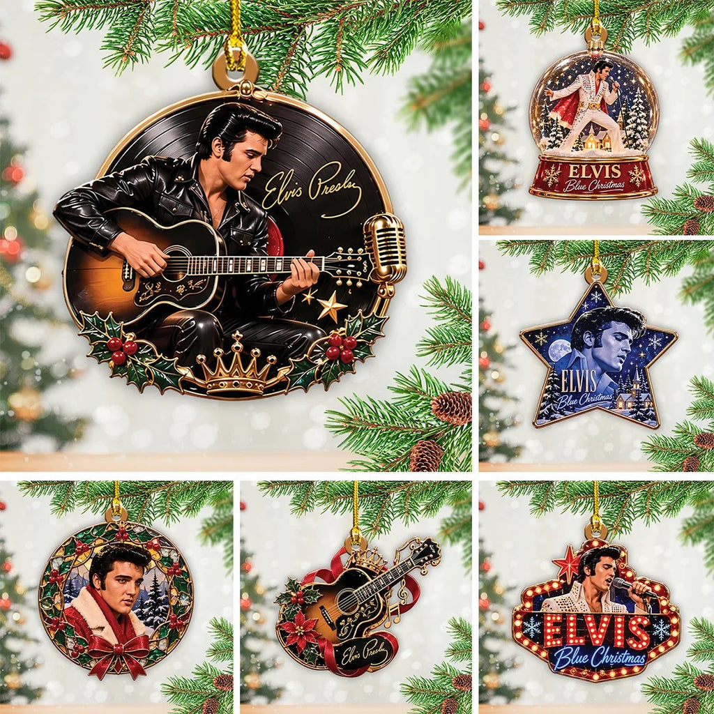 6PCS Elvis Presley Custom Shape 2-Side Printed Acrylic Ornament – TANTN26039