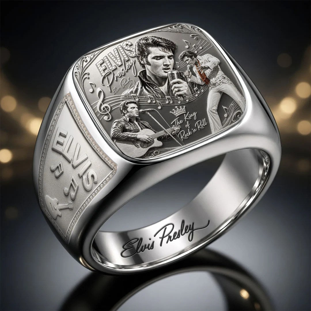 Elvis Presley 3D Engraved Ring – MAITM15396