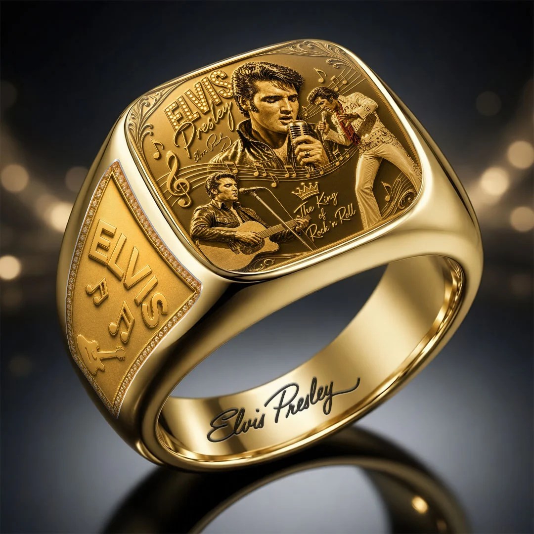Elvis Presley 3D Engraved Ring – MAITM15396