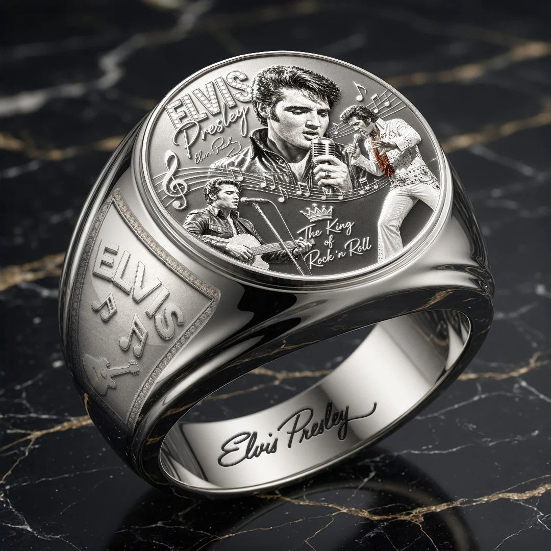 Elvis Presley 3D Engraved Ring – MAITM15396
