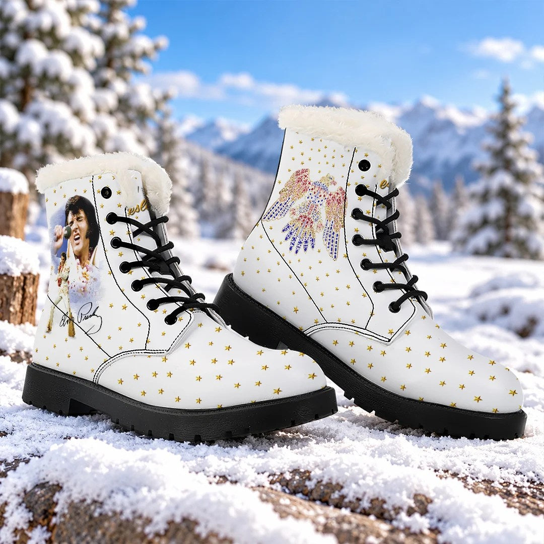 Elvis Presley Faux Fur Leather Winter Boots – HOATT21515