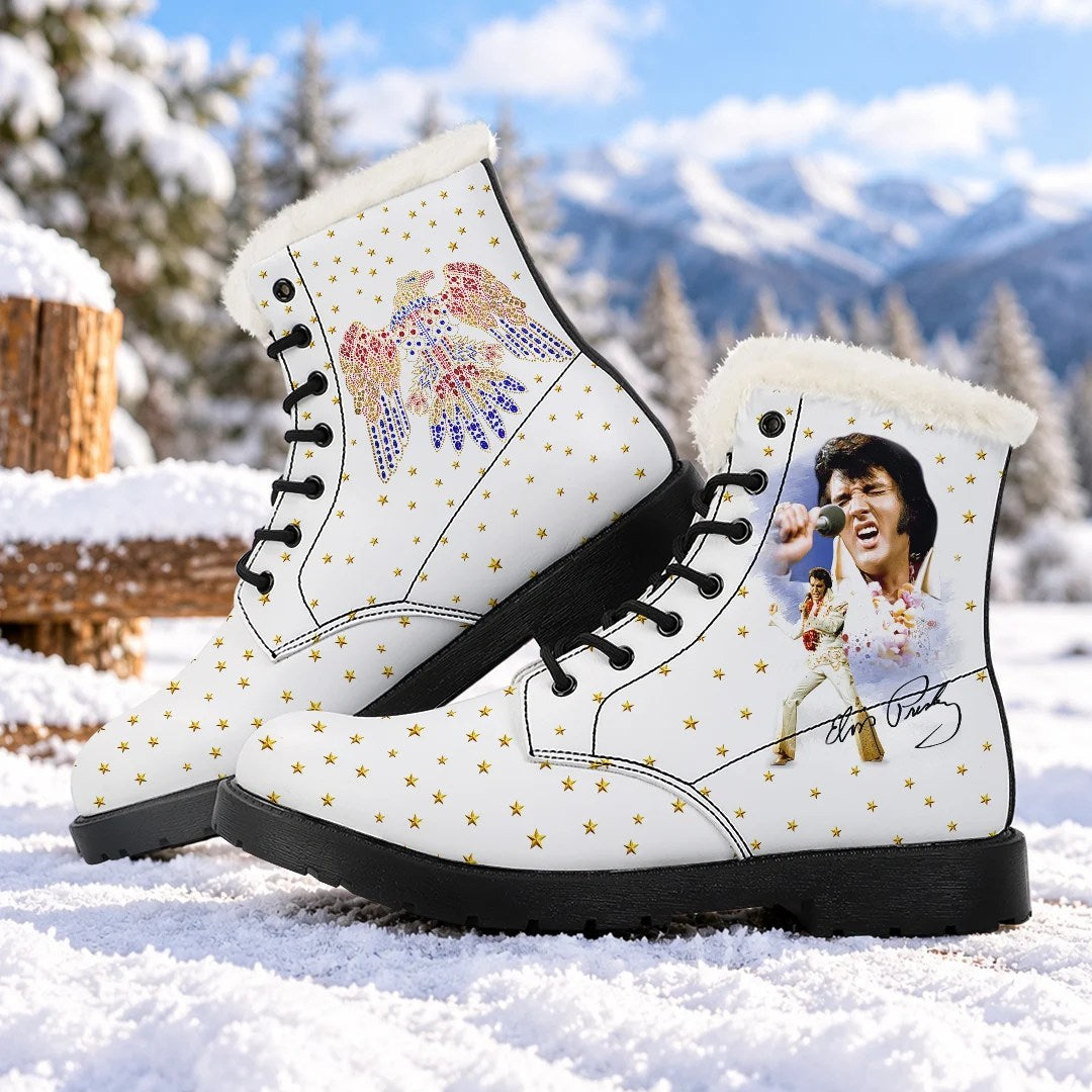 Elvis Presley Faux Fur Leather Winter Boots – HOATT21515