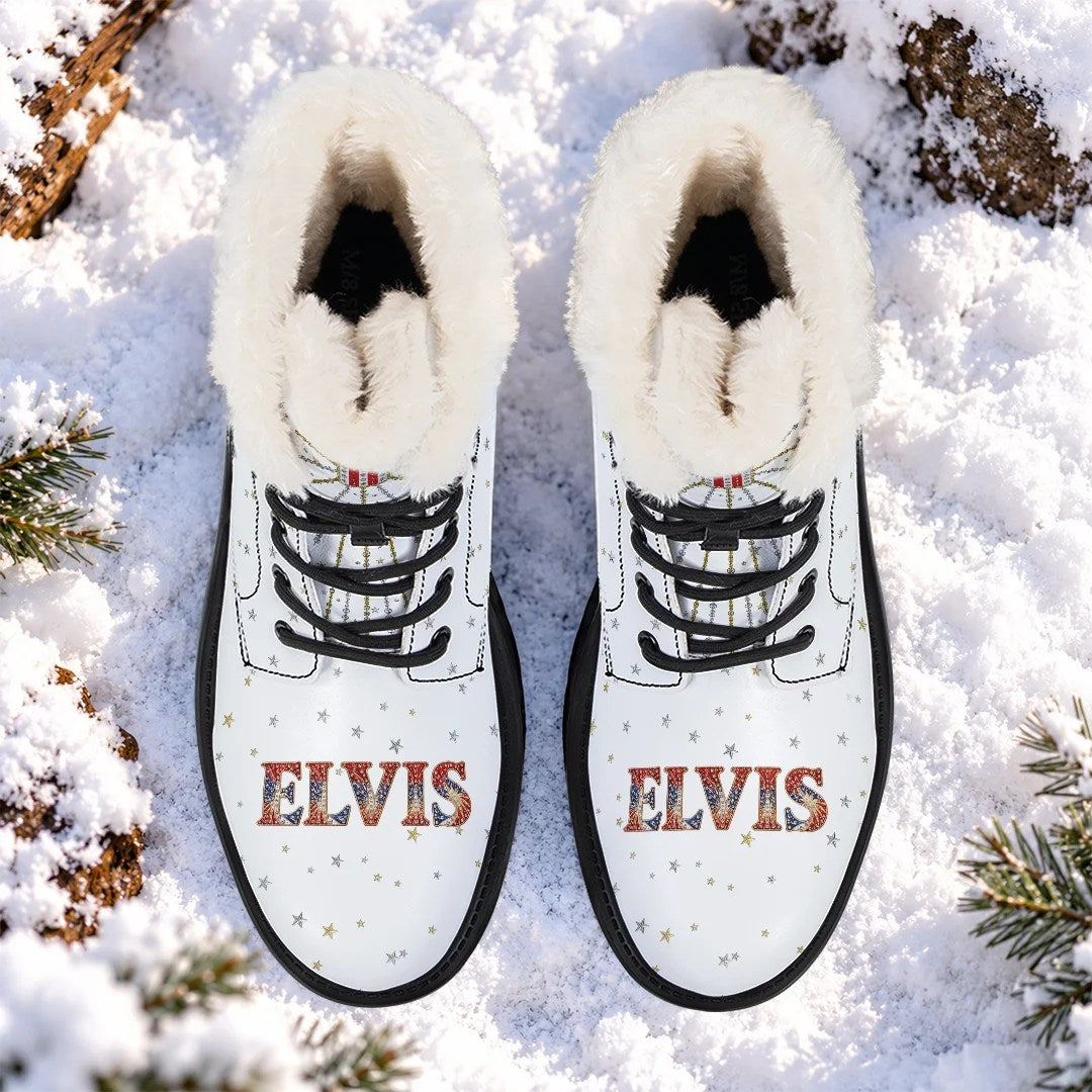 Elvis Presley Faux Fur Leather Winter Boots – HOATT21517