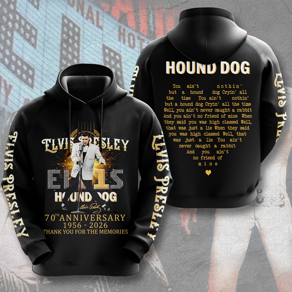Elvis Presley Hound Dog 70th Anniversary 3D Apparel – MAITM14657