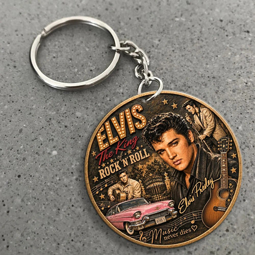 Elvis Presley Custom Shape 2-sided Keychain – MAITM15472