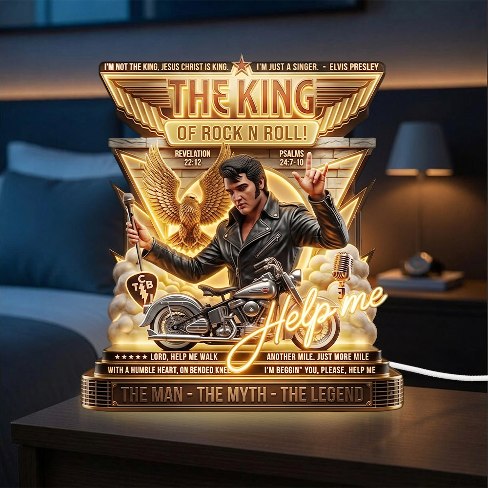 Elvis Presley Custom Shape Acrylic Light Box – TMTHU7170