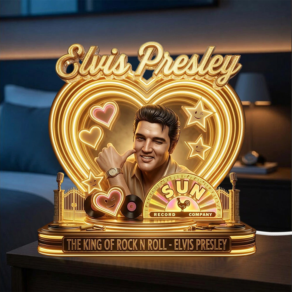 Elvis Presley Custom Shape Acrylic Light Box – TMTHU7295
