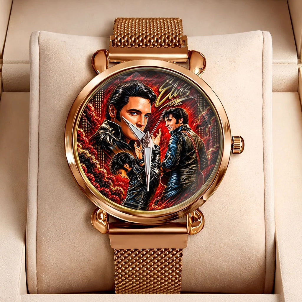 Elvis Presley Mesh Strap Quartz Watch – HOATT26818