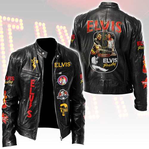 Elvis Presley Motorcycle Leather Jacket – HOATT16788