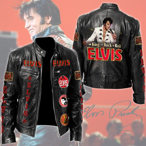 Elvis Presley Motorcycle Leather Jacket – TMTHU2674