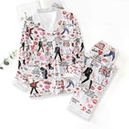Elvis Presley Satin Pajama Set with Piping – TMTHU7509